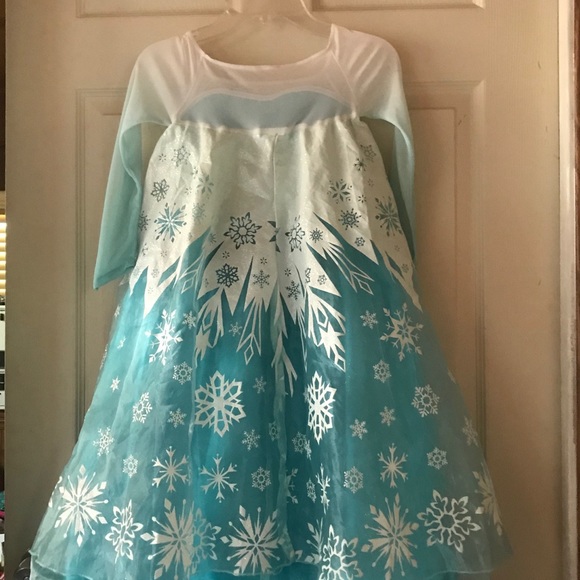 Disney Girls Elsa Deluxe Costume Size 5/6 - Picture 2 of 3